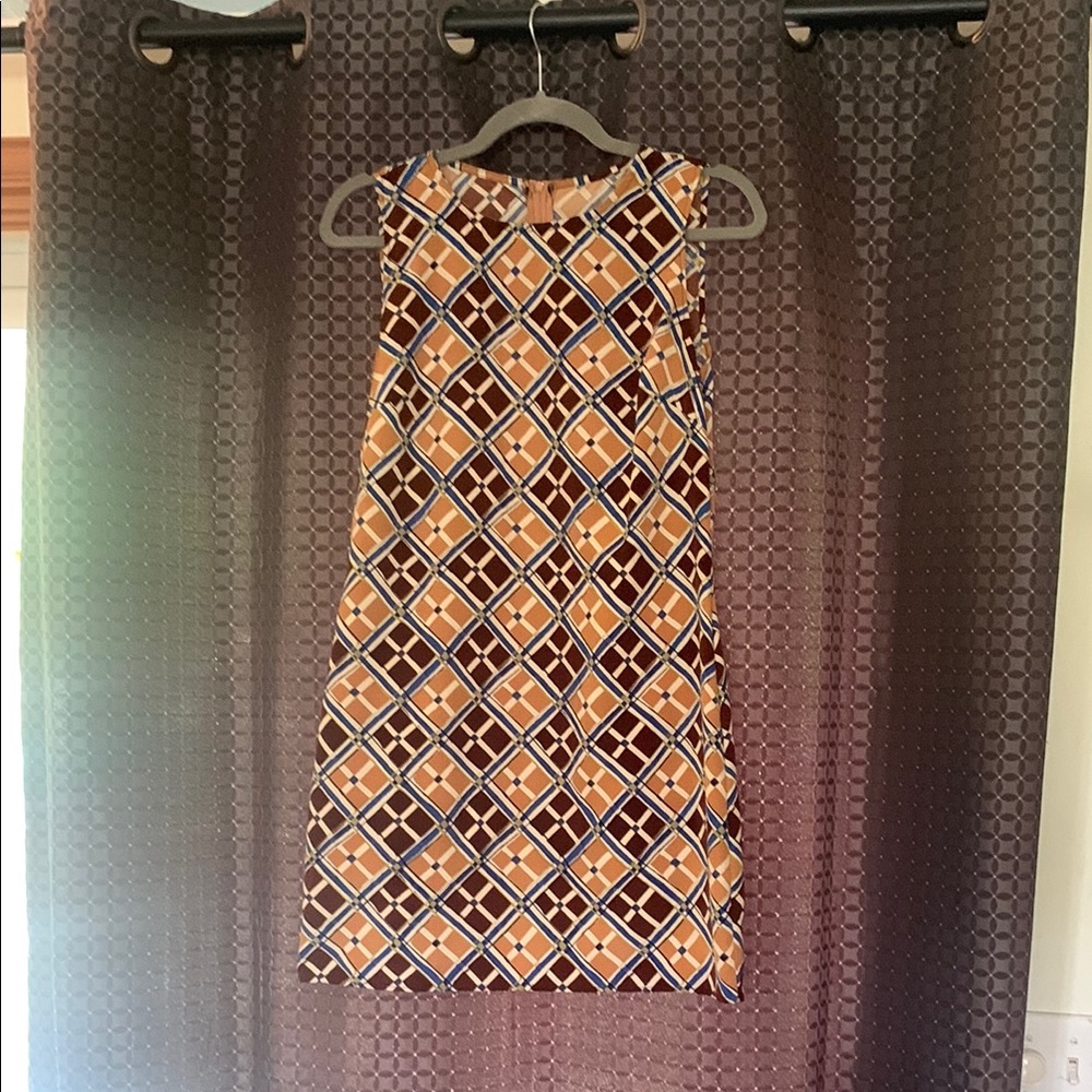 Geometric Patterned Sleeveless Dress